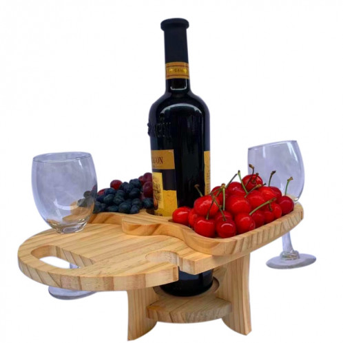 Table de pique-nique d'extérieur Porte-vin pliable en bois (couleur de bois) SH901A862-35