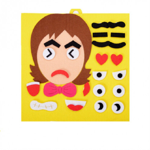 DIY Emotion Puzzle Toys Creative Non-tissé Expression Faciale Autocollants Enfants Jouets éducatifs d'apprentissage (maman) SH101D100-39