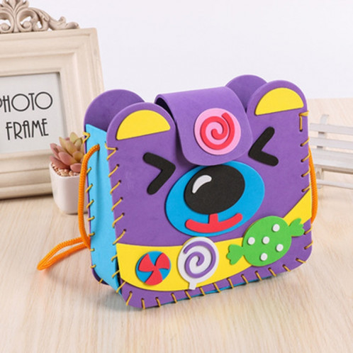 3 pièces multicolores en mousse EVA puzzles de beaux animaux sacs faits à la main pour enfants, livraison de style aléatoire SH25721535-35