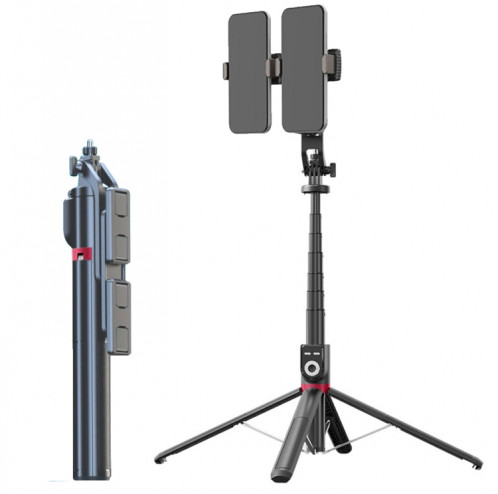 Support en direct pour bâtons de selfie Bluetooth pliables rotatifs à 360 degrés, spécification : P225 TK (double clip) SH47021710-37