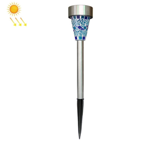 3 pcs H4011 Lumière de pelouse de mosaïque imperméable en plein air solaire (bleu) SH401B461-36