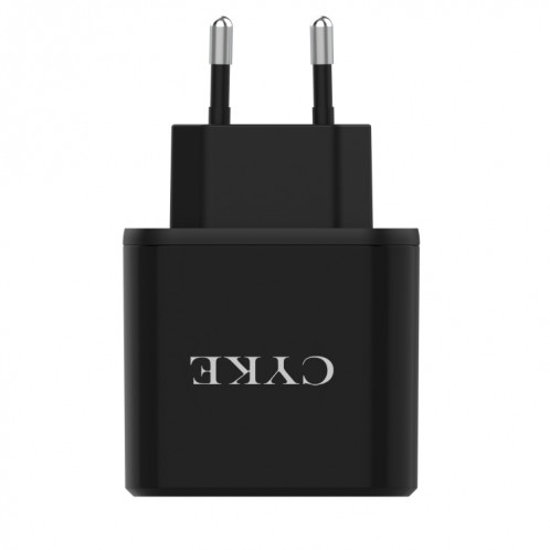 Chargeur de voyages USB à 3 ports CYKE SMART SMART (UE Plug-Black) SC601B1381-35