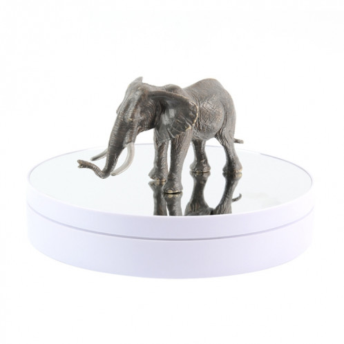 25cm Vitesse réglable Stand de rotation électrique Stand de prise de vue vidéo des accessoires de plateau tournant (miroir blanc) SH501B1956-37