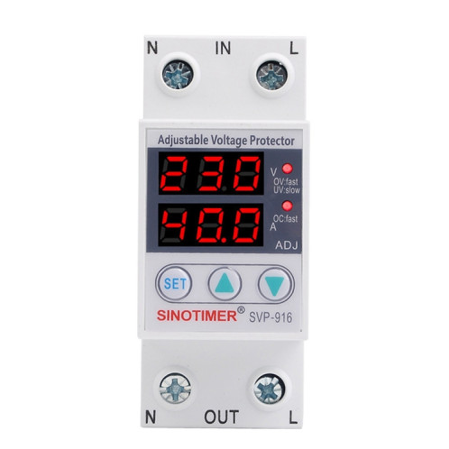 SINOTIMER SVP-916 RÉGLABLE AUTO-RESPECTURATION OUT-PULTATION PRÉTECTEUR PRÉTÉRATEUR, COURANT: 40A SS9701203-37