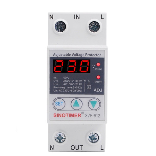 SINOTIMER SVP-912 RÉGLABLABLE AUTO-RESTANT Intelligent sous-tension Protecteur, Current: 40A SS0601412-37