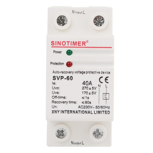 Protecteur de sur-pression intelligent auto-duplex Sinotimer Intelligent (SVP-60) SS101A1239-36