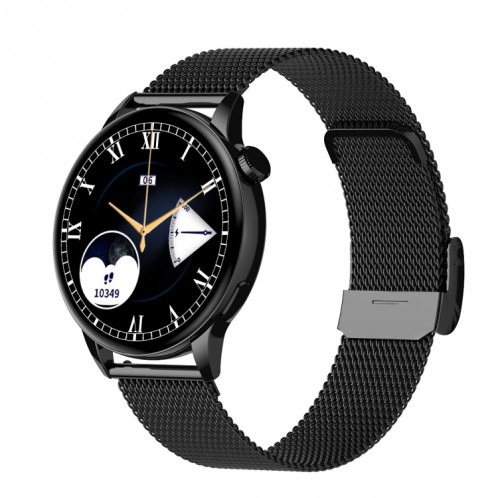 HD1 1,3 pouce Smart Amoled Smart Watch avec fonction NFC (Black Steell + Silicone Strap) SH901C443-37