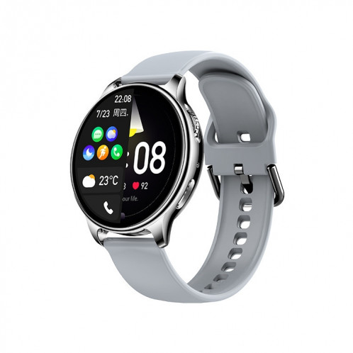 Wearkey Y22 1,32 pouce Bluetooth appelant la montre intelligente avec un bouton rotatif (gris argenté) SW501C1715-37