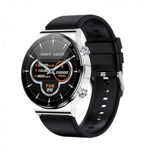 ME88 1,32 pouce de surveillance du sommeil de la fréquence cardiaque Smart Watch (silicone en argent) SH701B842-37