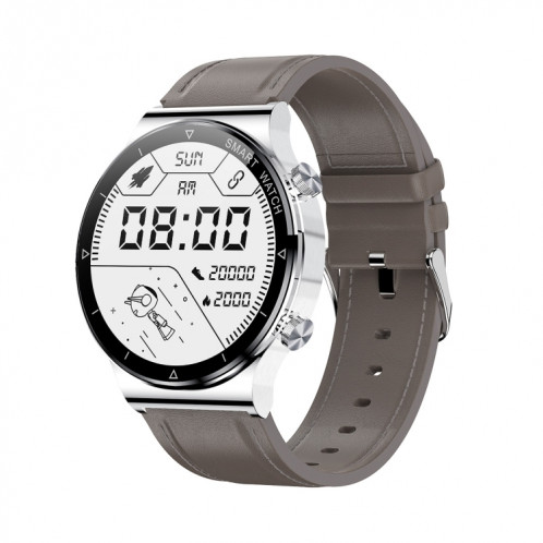 ME88 1,32 pouce de surveillance du sommeil de la fréquence cardiaque (cuir en argent) SH701D19-37