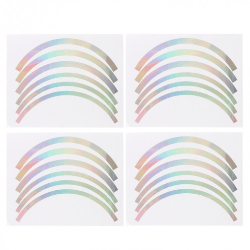 2 SETS Sticker protecteur du moyeu de roue pour véhicule électrique à vélo de scooter (argent coloré) SH601A1367-36