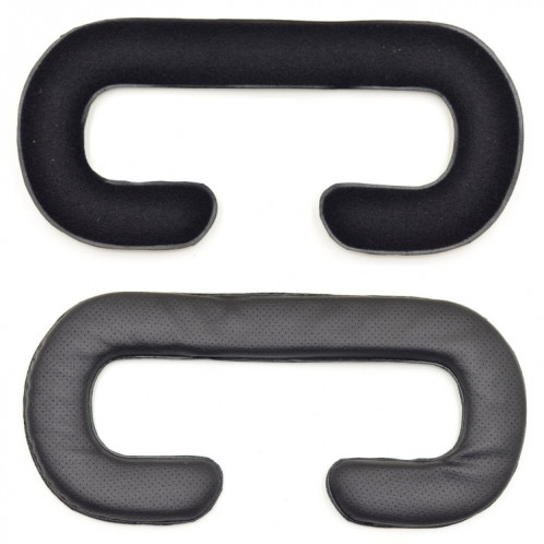Couverture de masque pour les yeux en mousse pour le visage en cuir PU 2 pièces pour casque HTC VIVE VR (mince 1,5 cm) SH001B1324-36