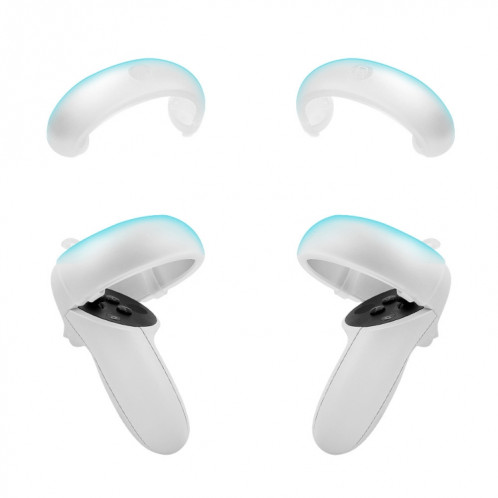 1 paire d'anneau en silicone anti-collision pour poignée de contrôleur pour Meta Quest 2 (transparent) SH801A1642-36