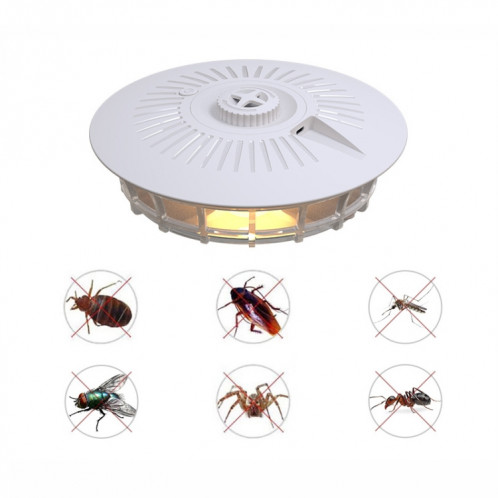 Lampe domestique piège à puces piège intérieur mouches moustiques lampe cafard (blanc perle) SH601A1165-36