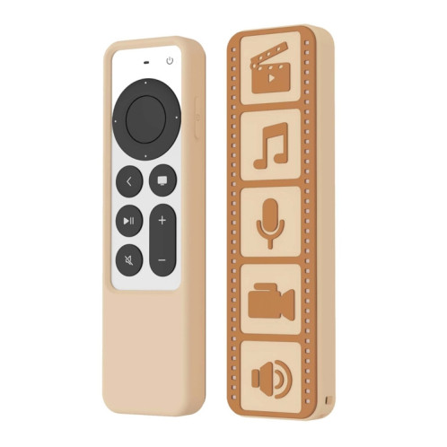 Housse de protection antidérapante étanche en silicone pour télécommande Apple TV 4K 2021 (marron) SH401A1441-37