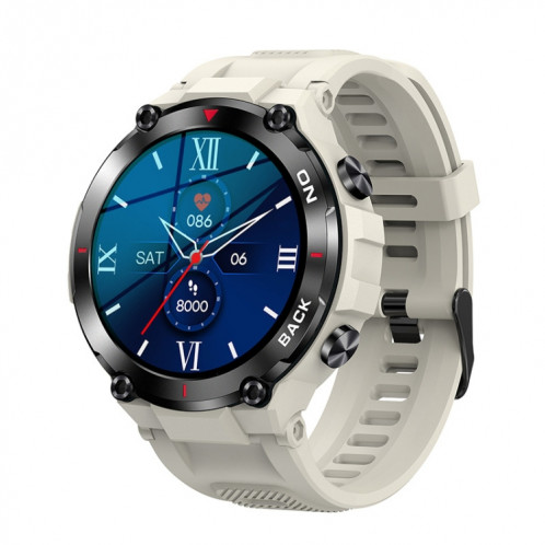 K37 Montre intelligente de surveillance de la fréquence cardiaque de 1,32 pouce avec fonction de positionnement GPS (gris) SH901C314-37