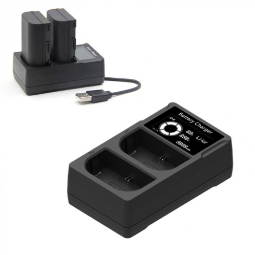 LP-E6 Chargeur de batterie pour appareil photo LCD double chargeur USB SH101A1721-35