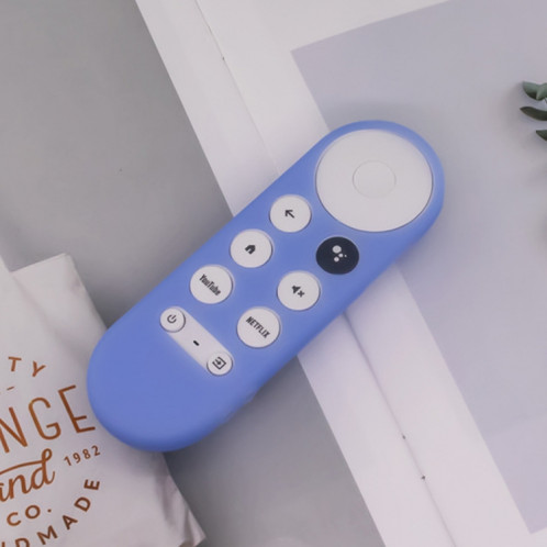 Pour Google Chromecast 2020 Y16 télécommande anti-chute étui de protection en silicone (bleu lumineux) SH501E940-36
