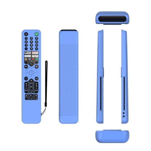 Pour Sony RMF/MG3-TX520U Y52 Housse de protection en silicone anti-chute à distance vocale (bleu lumineux) SH101D1383-36