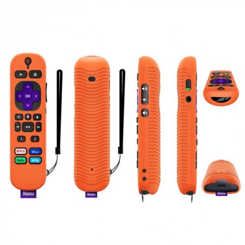 Pour TCL Roku Voice Remote Pro Y30 Télécommande Étui de protection en silicone antichoc (Orange) SH701B823-36