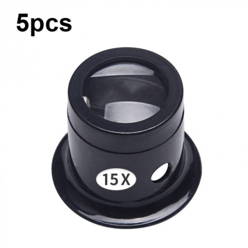 5 pièces loupe d'oculaire lentille en verre loupe de réparation de Type d'oculaire, fois: 15X SH5104634-36
