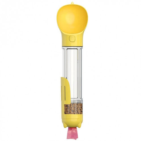 3 en 1 fontaine d'eau extérieure étanche pour chien bouteille à boire portable pour animaux de compagnie, taille: 500 ml + boîte de nourriture (jaune) SH904D965-36