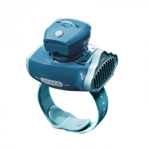 Enfants Vaisseau Spatial Dessin Animé Montre Ventilateur Projection USB Ventilateur De Poignet Portable Sans Lame (Bleu) SH101A1128-39