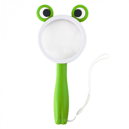 2275 5X/10X Cartoon Animal Handheld Children Science Experiment Loupe (Grenouille verte) SH101D653-36