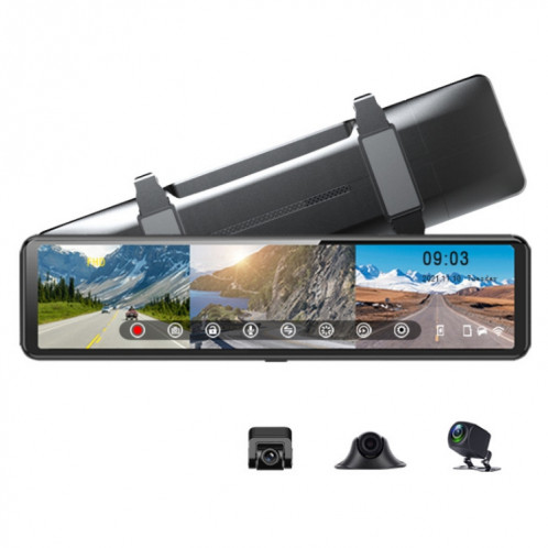 S33 2.5K Smart Screen Triple Enregistrement 1080P Streaming Media Driving Recorder SH431337-37