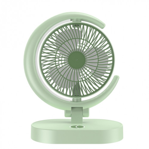 LF-002 Mini ventilateur de bureau à lumière rechargeable USB Ventilateur silencieux pour veilleuse rotative (vert clair) SH601A1859-311
