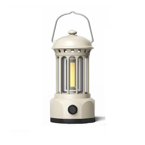 Rechargeable COB Portable Camping Extérieur Lampe Atmosphère Tente Lampe Rétro Lampe, Taille: Grand Beige SH64131954-38