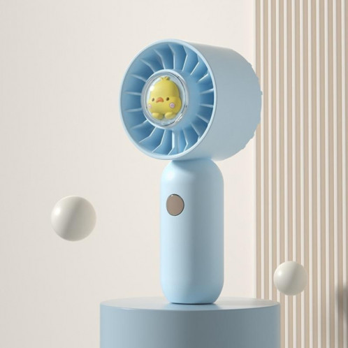 La main tient un petit ventilateur de poche portable, style : canard bleu. SH4102814-310