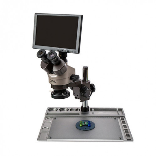 BAKU BA-011 Microscope électronique binomial Évaluation de bijoux Réparation de téléphone portable avec plate-forme de réparation de patch PCB (prise UE 220V) SB001A1508-311