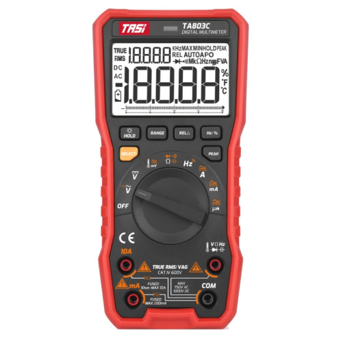 TASI TA803C multimètre numérique de haute précision affichage numérique multimètre d'électricien multifonction domestique ST58031566-310