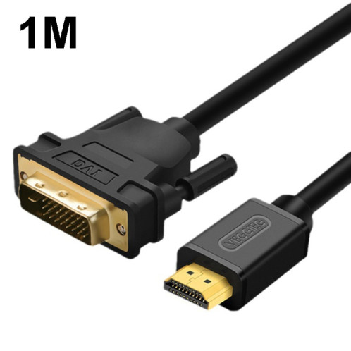 VEGGIEG HDMI vers DVI Computer TV HD Monitor Converter Cable Can Interchangeable, Longueur: 1m SV75014-310