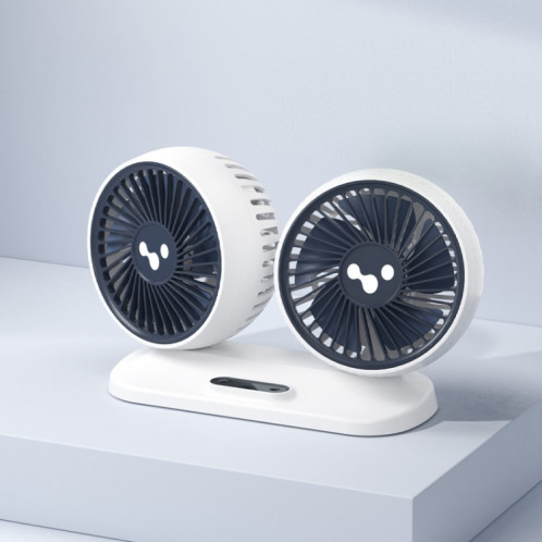 Ventilateur de voiture 12v/24v interface USB puissant ventilateur électrique à double tête (blanc nacré) SH601B502-313