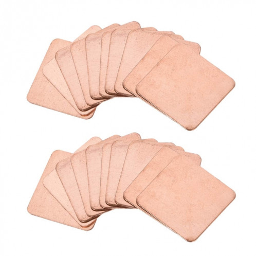 20 pièces ordinateur portable refroidissement cuivre dissipateur thermique onglets conducteurs thermiques téléphone portable ordinateur carte graphique dissipateurs de chaleur 20x20x1.0mm SH60151144-36