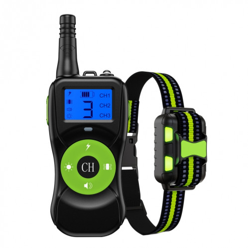 Dispositif de dressage de chien télécommandé électronique intelligent Bouchon d'écorce d'animaux de compagnie étanche, style: pour un chien (vert fluorescent) SH701C383-313
