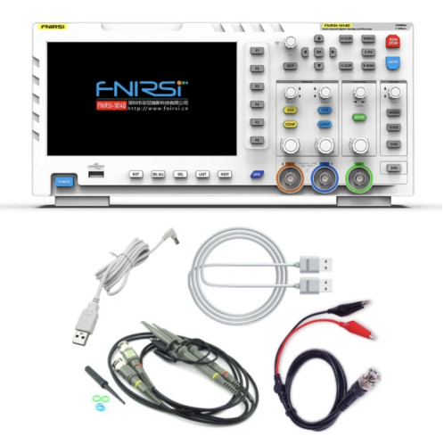 Oscilloscope numérique FNIRSI 2 en 1 à double canal, bande passante de 100 M, générateur de signal d'échantillonnage 1 GS, 1014D SF6701585-314