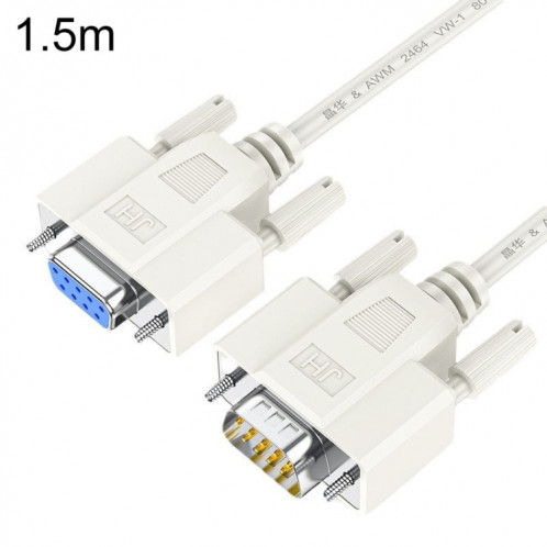 JINGHUA B110 câble DB mâle à femelle RS232 série COM cordon ligne de connexion de périphérique d'imprimante, taille: 1,5 m (beige) SJ301A637-311