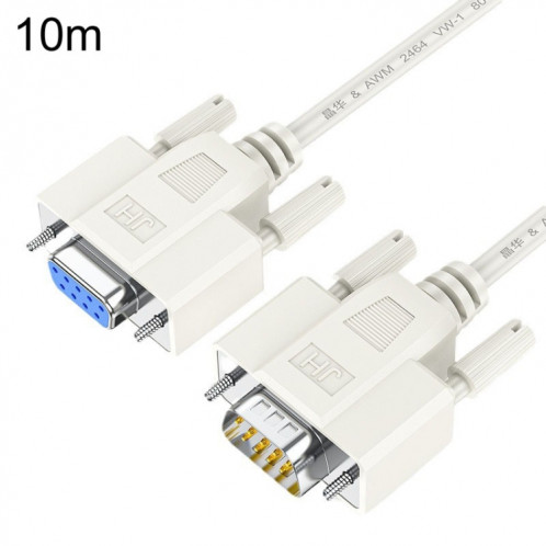 JINGHUA B110 câble DB mâle à femelle RS232 série COM cordon ligne de connexion de périphérique d'imprimante, taille: 10 m (beige) SJ304A1050-311