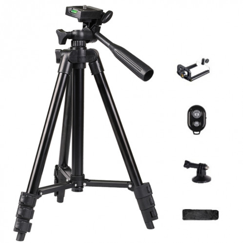 Support d'atterrissage rétractable pour trépied en direct pour appareil photo reflex numérique en aluminium portable, Spécifications: trépied de 150 cm + clip + sac + contrôleur + adaptateur SH45061811-37