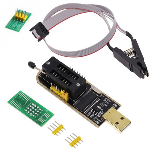 Clip de Test avec 1 carte + Module de programmation CH341A, carte mère USB, routage des cristaux liquides, démontage, outil de Test SOP8 gratuit SH9402767-34