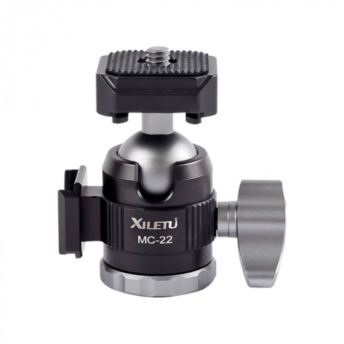 XILETU MC-22 Mini trépied rotule Double conception de chaussure froide avec vis de 1/4 pouces SX40671261-37