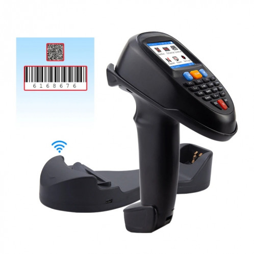 Lecteur de codes-barres sans fil 2D, collecteur de données avec écran LCD de 2,2 pouces SH99031106-312