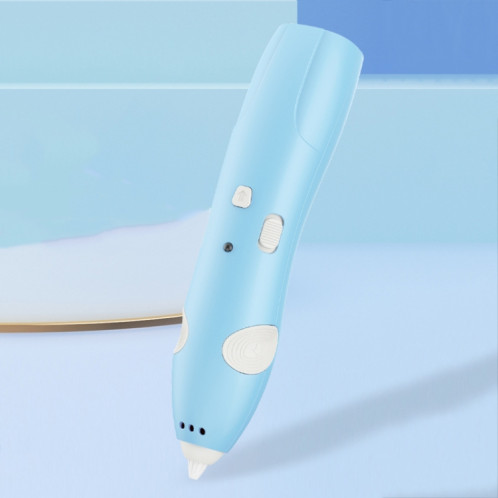 Ensemble de stylos d'impression Graffiti sans fil à basse température, chargement USB, stylo de peinture 3D pour enfants, bricolage (bleu clair) SH901C424-310