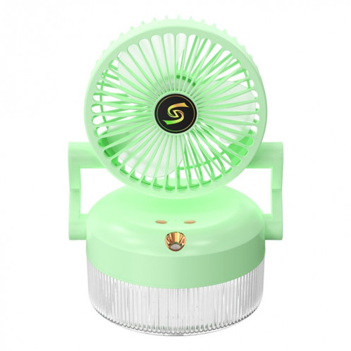 Ventilateur d'humidification par pulvérisation de bureau pliable à chargement USB avec veilleuse (vert) SH401B99-311