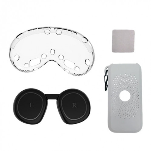 Pour Apple Vision Pro 4 en 1 Kit couvercle d'objectif accessoires de boîtier de Protection de batterie, spécification: A Style blanc gris SH6302350-37