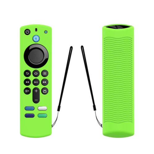 Coque de protection en silicone pour télécommande vocale Amazon Alexa 3e génération (vert lumineux) SH501C1236-35