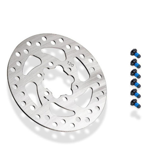 Disque de frein à disque 120 mm à 6 boulons avec vis de montage pour scooter électrique Niu KQi3 KQi2 SH04661809-35